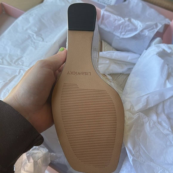 Lisa Vicky Adore Ecru Cream Faux Crocodile Snake Platform Wedges 11 - Picture 6 of 6